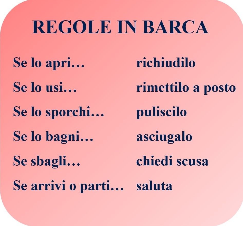 Regole barca a vela